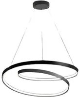 Lampadario Moderno Ritmo Nero Led Grande