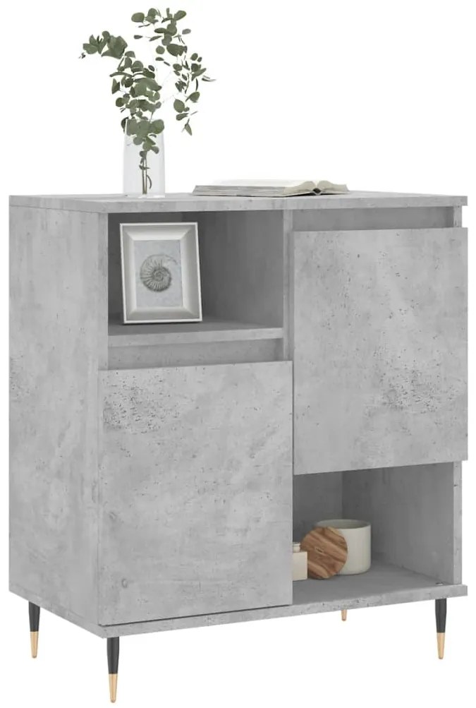 Credenza grigio cemento 60x35x70 cm in legno multistrato