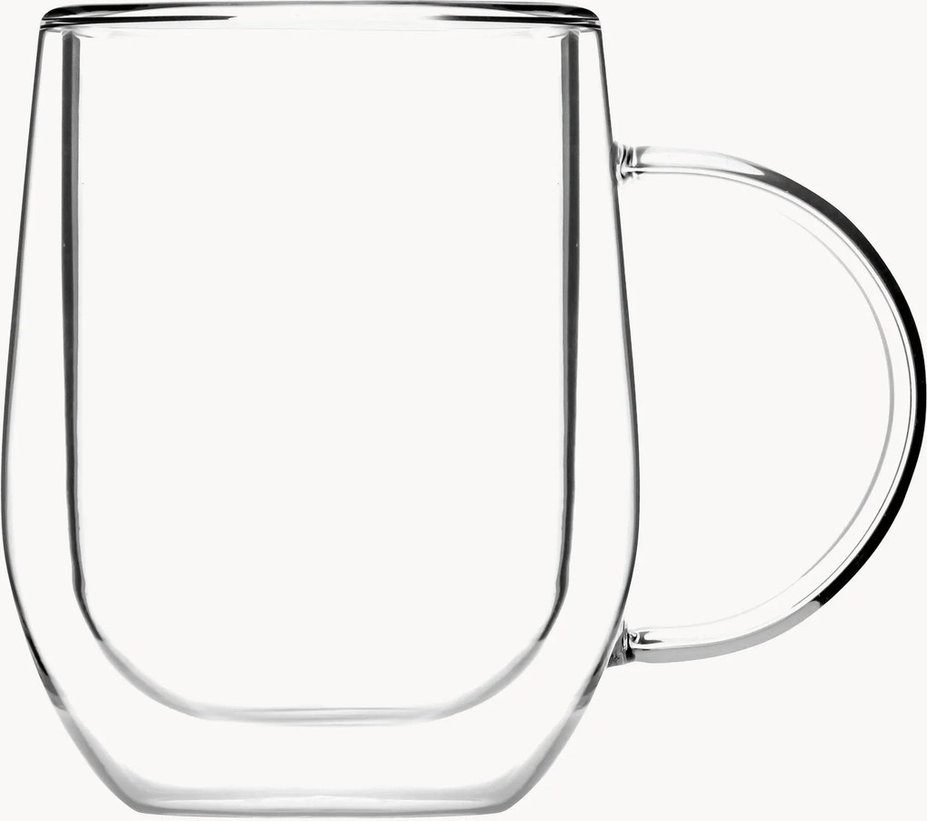 Set di 2 bicchieri in vetro a doppia parete Amo