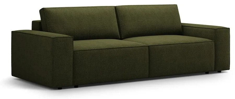 Divano letto verde scuro in tessuto bouclé 247 cm Jodie - Micadoni Home