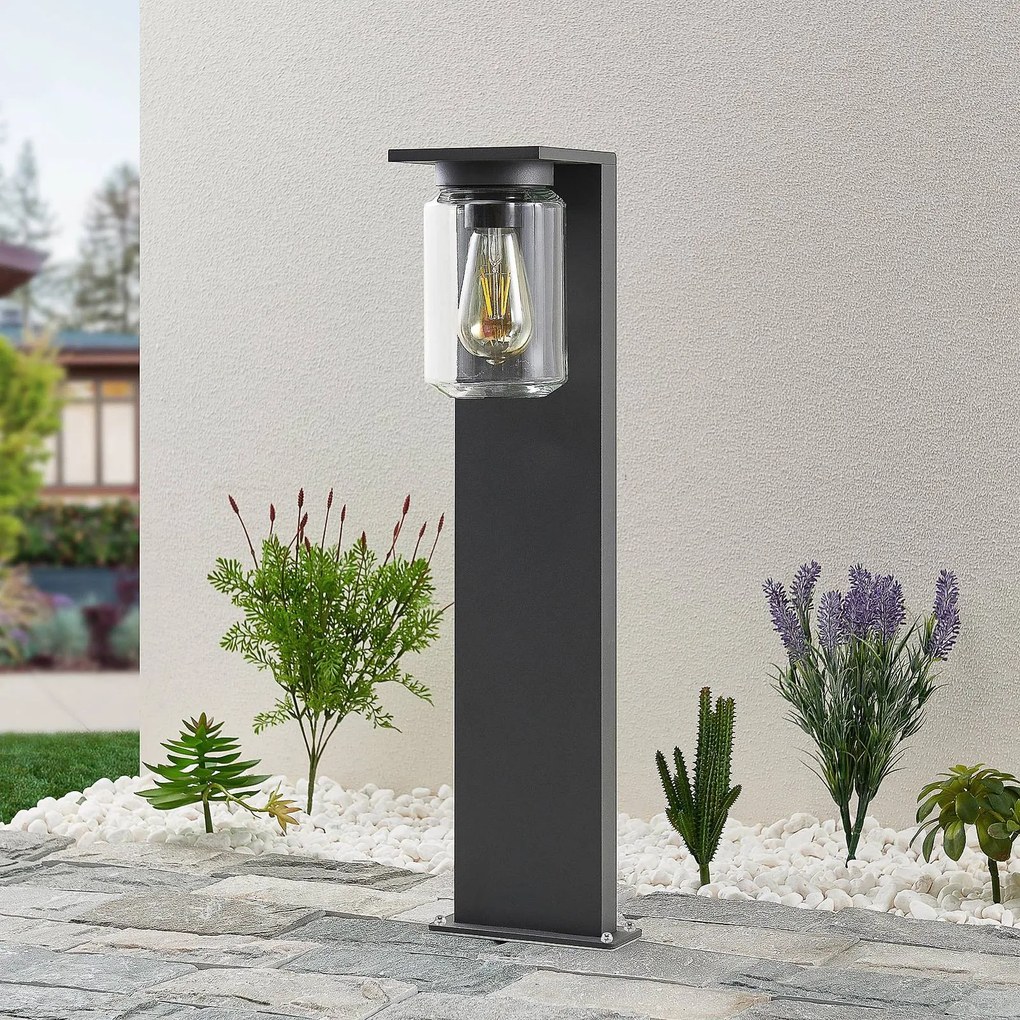 Lampioncino da giardino Semka Lucande, dimmerabile, Nero, Alluminio, Moderno, Lampada da esterni