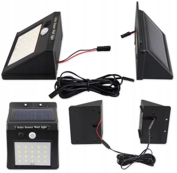 Applique solare a LED con sensore e pannello esterno LED/0,55W/3,7V IP44