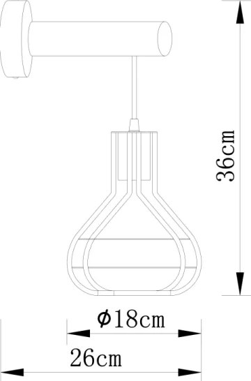 Globo 15388W - Applique CLASTRA 1xE27/60W/230V