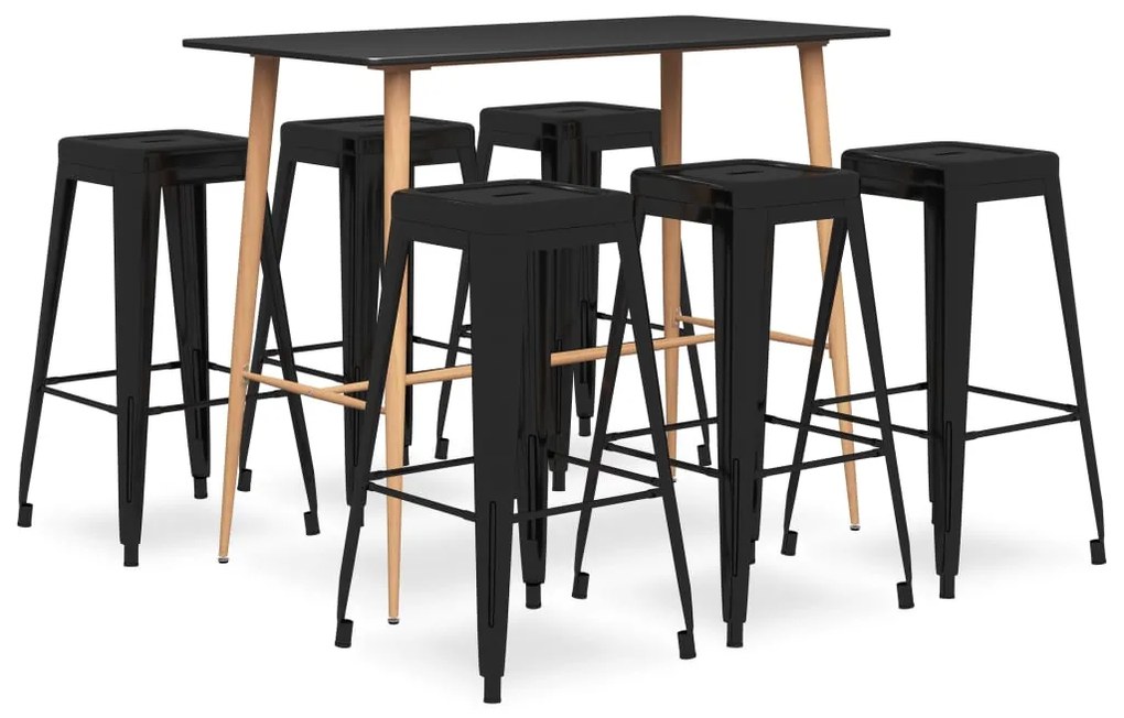 Set Da Bar 7 Pz Nero /