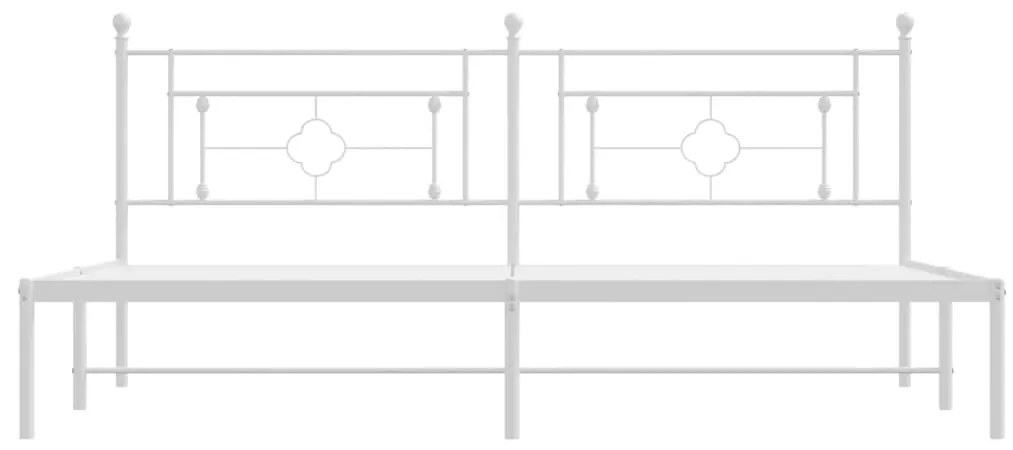 Giroletto con Testiera Metallo Bianco 193x203 cm