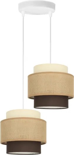 Brilagi - Lampadario a sospensione su cavo RESNA 2xE27/60W/230V Ø 30 cm beige/nero