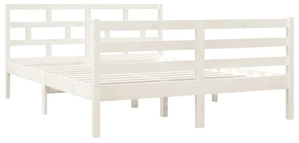 Giroletto bianco in legno massello di pino 140x190 cm