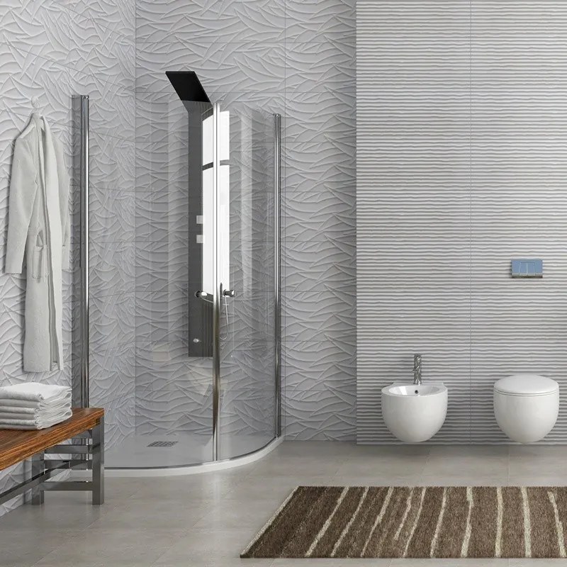 Box doccia semicircolare 80x80 battenti con apertura totale | KS800K - KAMALU