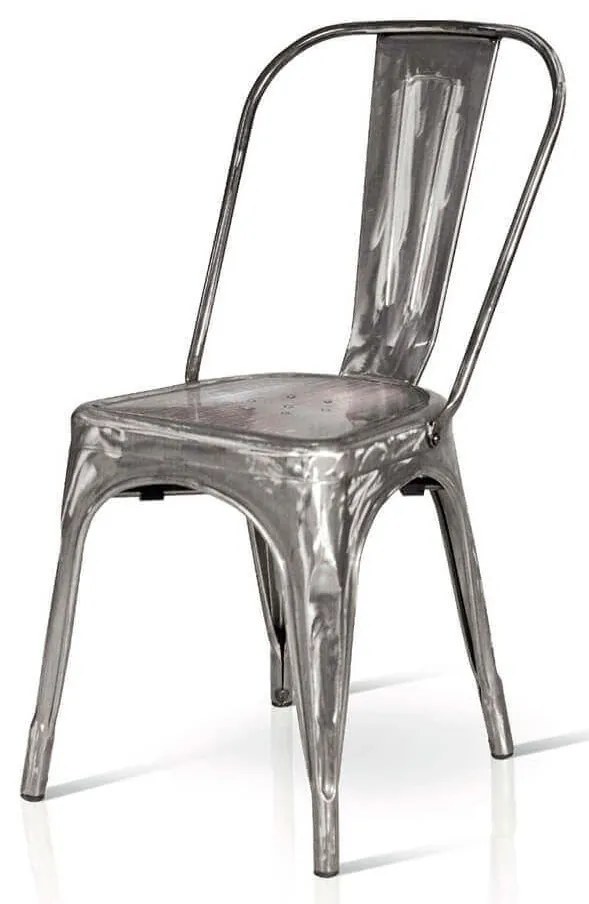 AGATHA - sedia industrial spazzolata