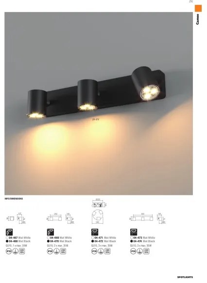 Redo 04-474 - Luce Spot CAMEO 3xGU10/35W/230V