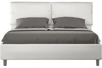 Letto matrimoniale senza rete imbottito 160x190 similpelle bianco Sleeper