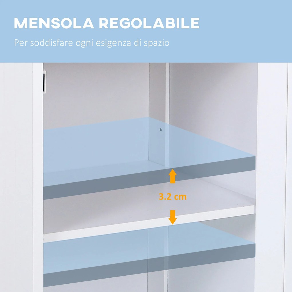 Mobiletto da Bagno con Anta e Cassetto Bianco 43x34x77 cm...