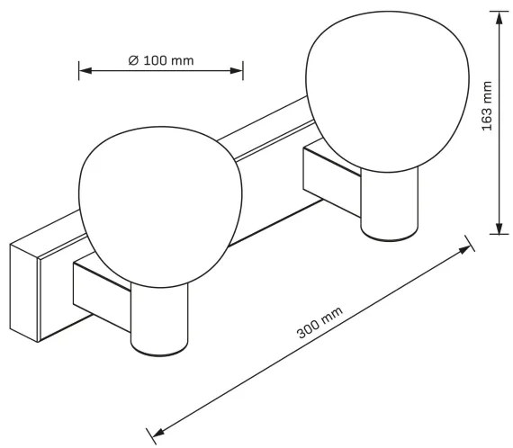 Applique da bagno POLA 2xG9/5W/230V IP44 nero/trasparente