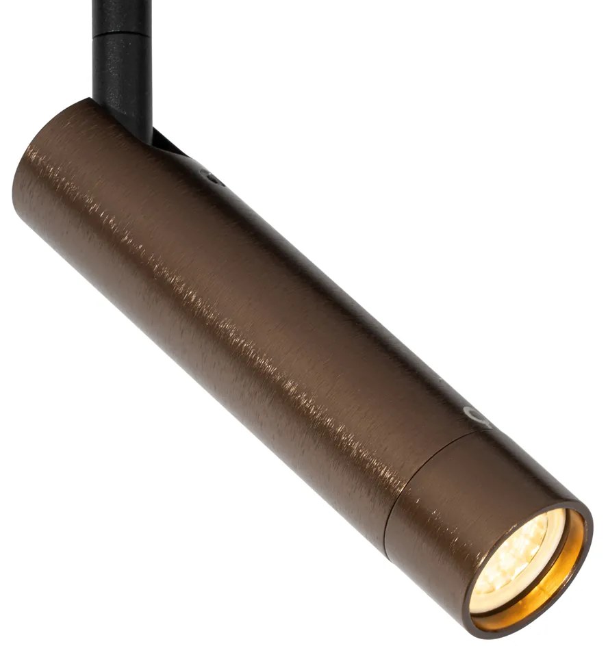 Faretto moderno bronzo scuro per sistema a binario monofase - Iconic Ivy