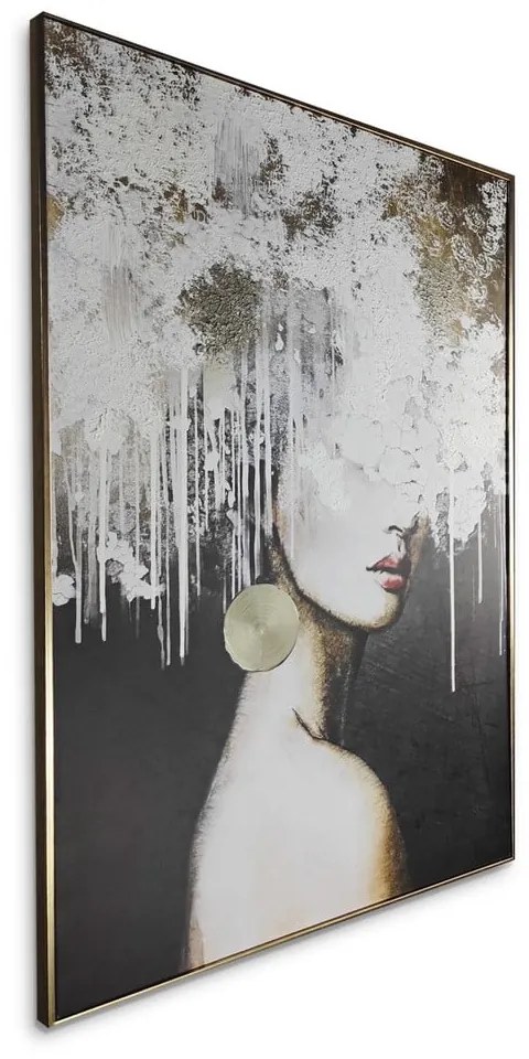 Quadro con elementi dipinti a mano 70x100 cm Mary - Styler