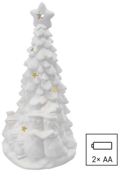 Alberello natalizio a LED, 2xAA, bianco caldo