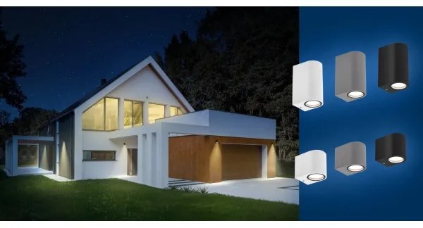 Applique da esterno PARETE 2xGU10/6W/230V IP54 grigia