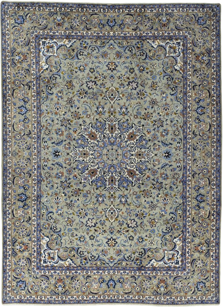 Najafabad Tappeto 400 x 300 Verde (Iran) Annodato A Mano