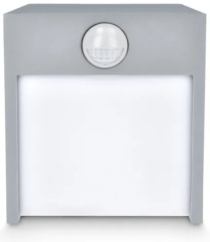 Brilagi TERNI LED/12W/230V lampada da parete esterna con sensore grigia IP44