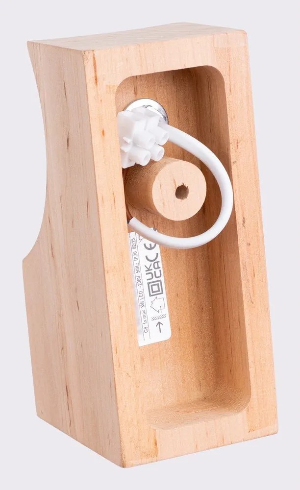 Lampada da parete bianca/di colore naturale ø 12 cm Solum – Sollux