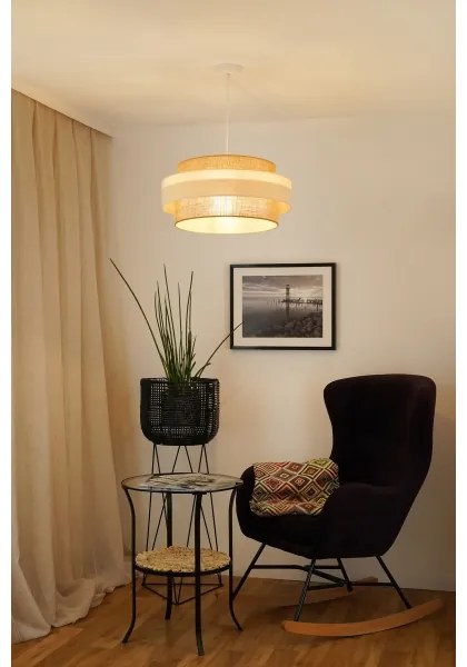 Brilagi - Lampadario a cavo SPACE LIGHT 1xE27/15W/230V Ø 50 cm beige crema