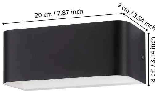 Eglo 901017 - Applique a LED SANIA LED/10W/230V 3000K nero