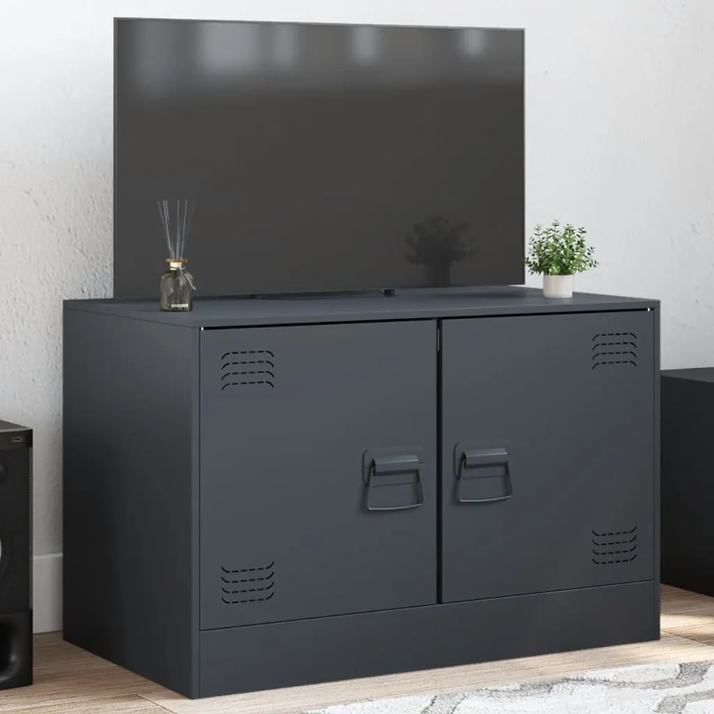 Mobile Tv Antracite 67x39x44 Cm İn Acciaio /