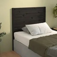 Testiera per Letto Nera 81x4x100 cm in Legno Massello di Pino cod mxl 48623