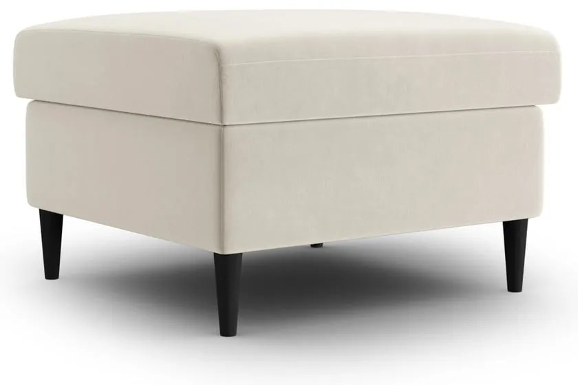 Poggiapiedi beige con rivestimento in velluto Kyoto – Cosmopolitan Design