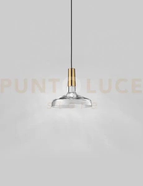 Scintilla sospensione g cristallo trasparente ottone lucido 2 l3211...