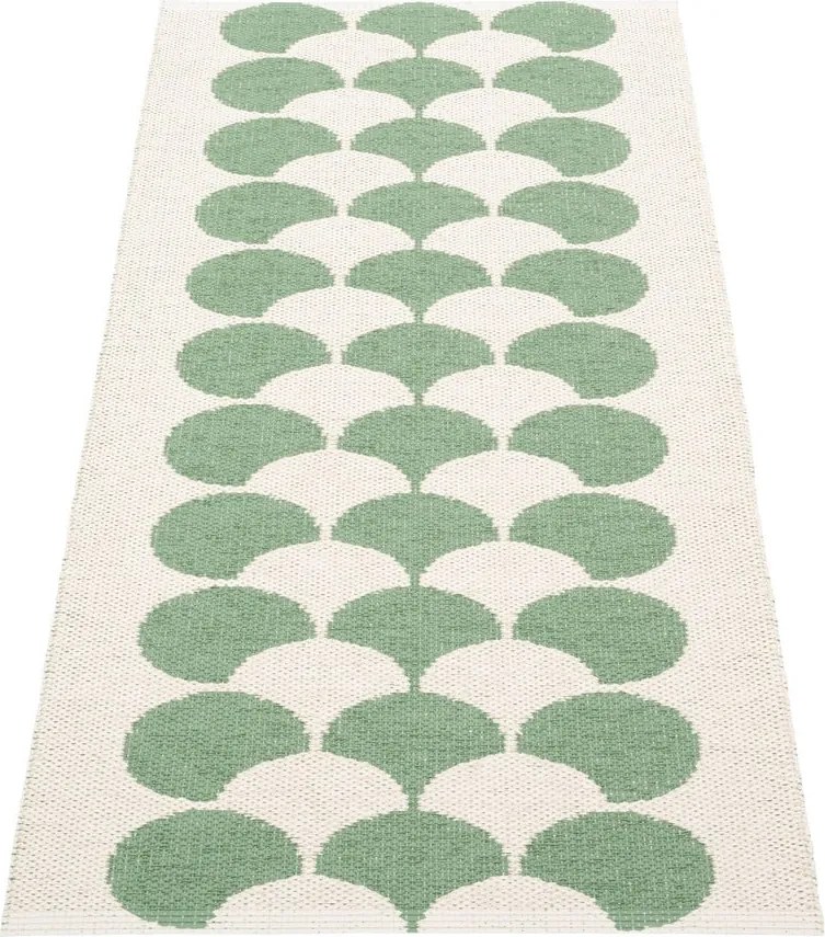 Passatoia da interno/esterno verde/color crema 70x150 cm Poppy Oregano – Pappelina