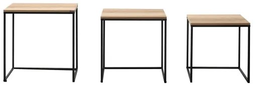 SET 3x Tavolino marrone