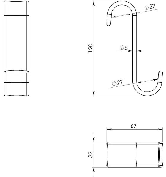 Gedy - Gancio per radiatore limpido/termoplastico
