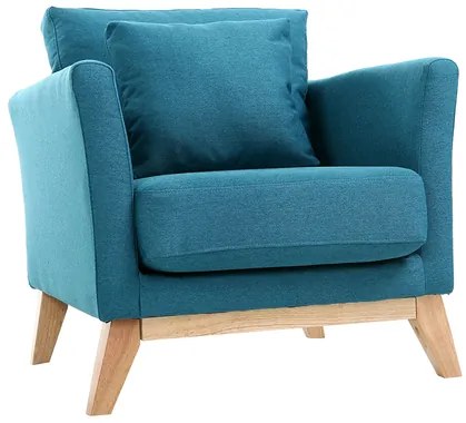 Poltrona scandinava foglia di tè piedi in legno chiaro OSLO
