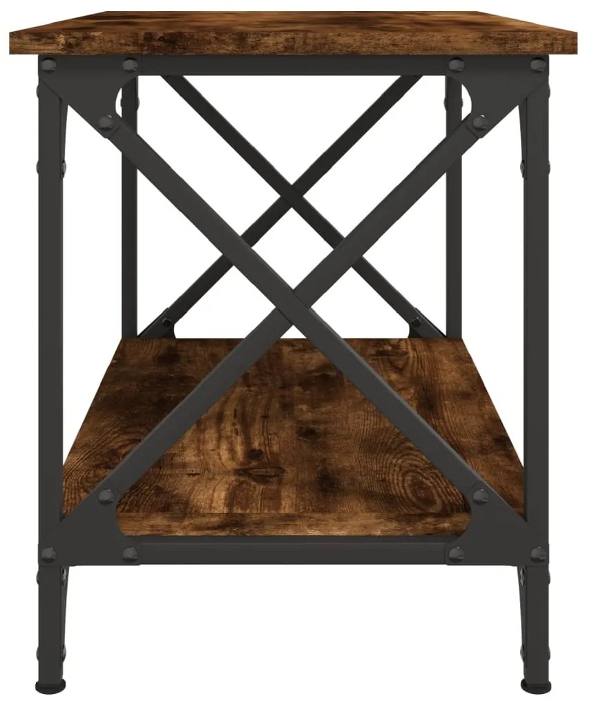 Tavolino da salotto rovere fumo 55x38x45 cm legno multistrato
