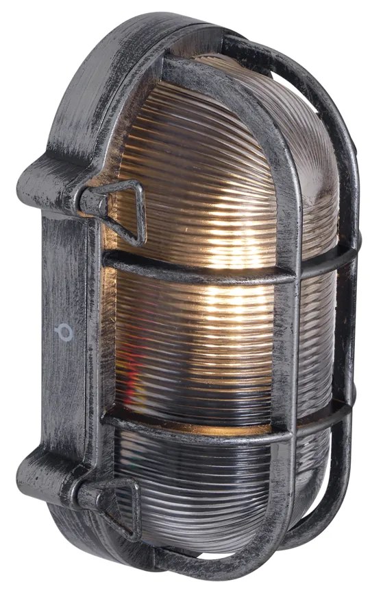 Lampada da Parete da Esterno Argento Ovale IP44 - Noutica