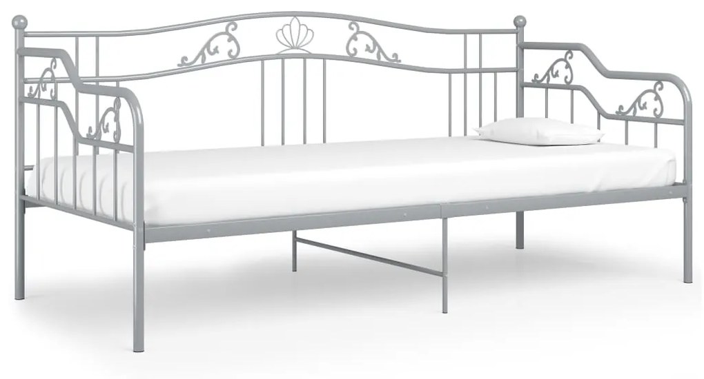 Telaio divano letto grigio in metallo 90x200 cm