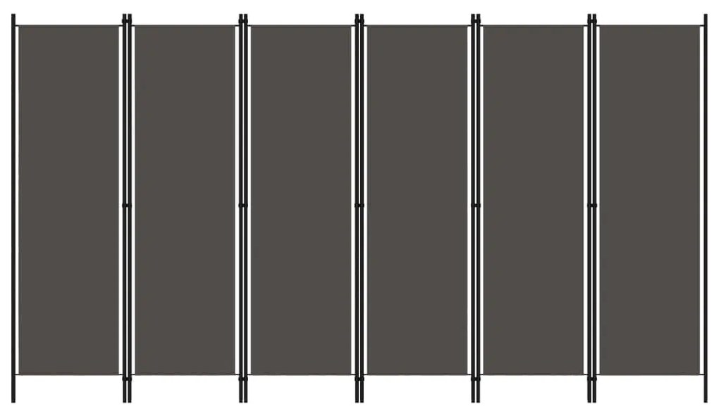 Paravento A 6 Pannelli Antracite 300x180 Cm /