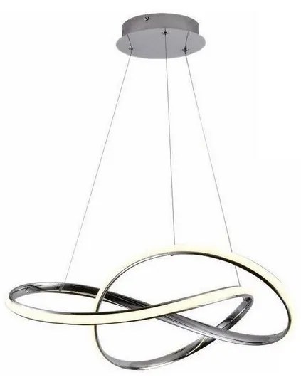 Lampadario a sospensione con filo LED dimmerabile LED/70W/230V 3000-6500K cromo + telecomando