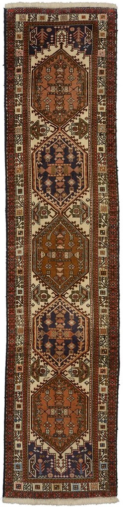 Hamedan Tappeto persiano 310x80 Marrone (Iran) Annodato A Mano