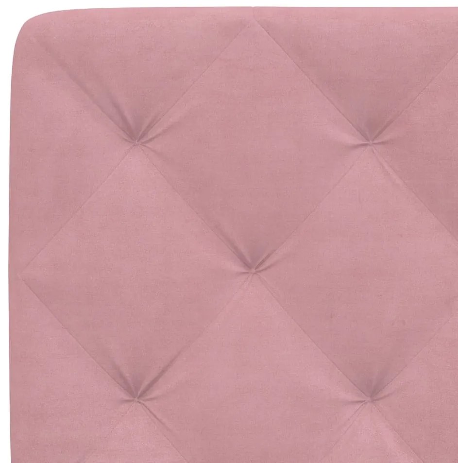 Letto con materasso rosa 180x200 cm in velluto