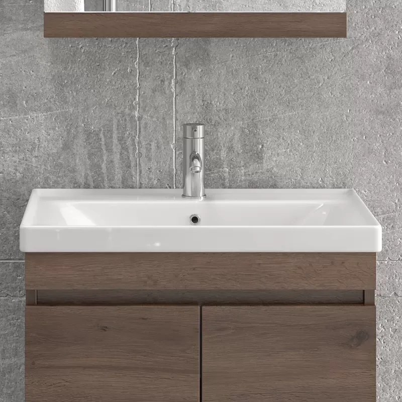 Mobile bagno sospeso da 65cm con lavabo incasso SV-65A - KAMALU