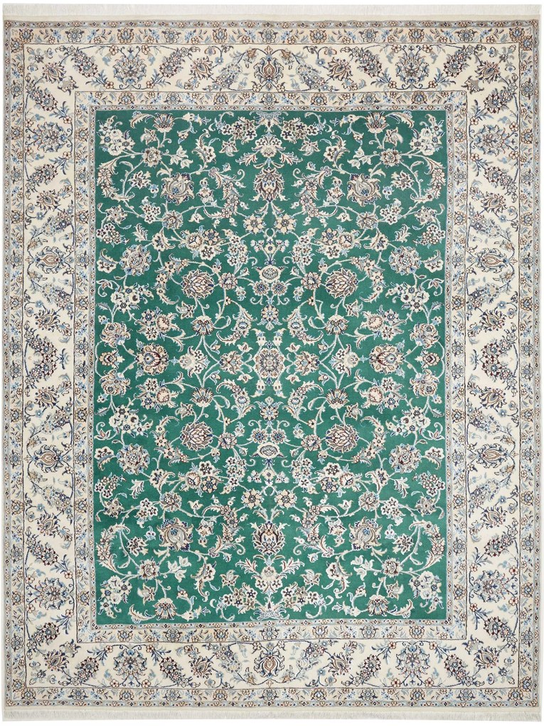 Nain Tappeto persiano 250x330 Verde (Iran) Annodato A Mano