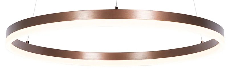 Lampada a sospensione bronzo scuro 60 cm incl. LED dimmerabile a 3 livelli - Anello