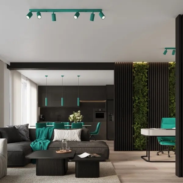 Brilagi - Applique LED CRESTO 1xGU10/10W/230V 10 cm turchese