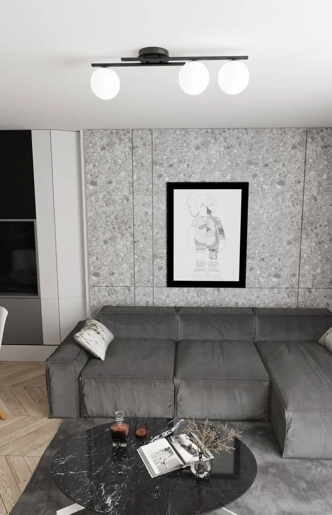 Lampada da soffitto in acciaio KAIRO 3 da interno 3xE14