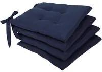 Set 4 cuscini per sedia blu 40 x 40 x Sp 4 cm