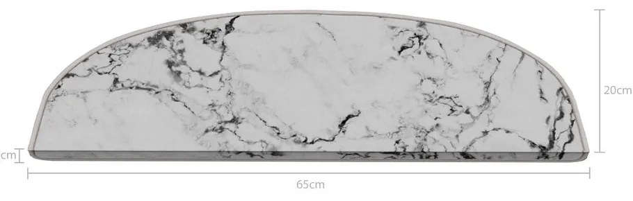 Gradini bianchi in set da 16 pezzi 20x65 cm Marble Dream - Vitaus