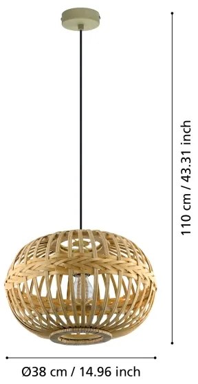 Eglo 49771 - Lampada a sospensione AMSFIELD 1xE27/60W