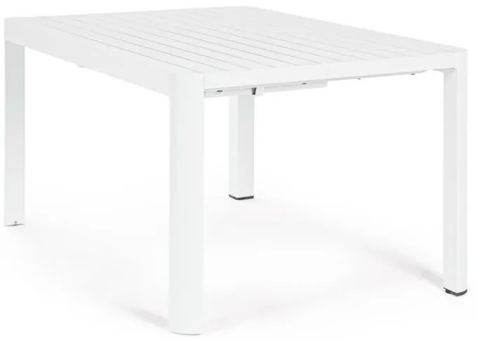 Tavolo allungabile KIPLIN in alluminio bianco 149×97 cm &#8211; 149×149 cm